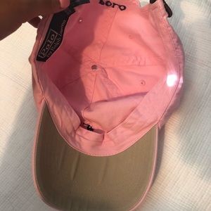 Pink polo baseball hat